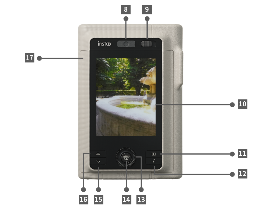 [photo] Image of the back of the instax mini LiPlay+™