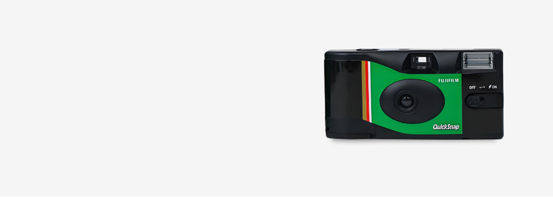 [photo] Quicksnap™ in black with a gray background